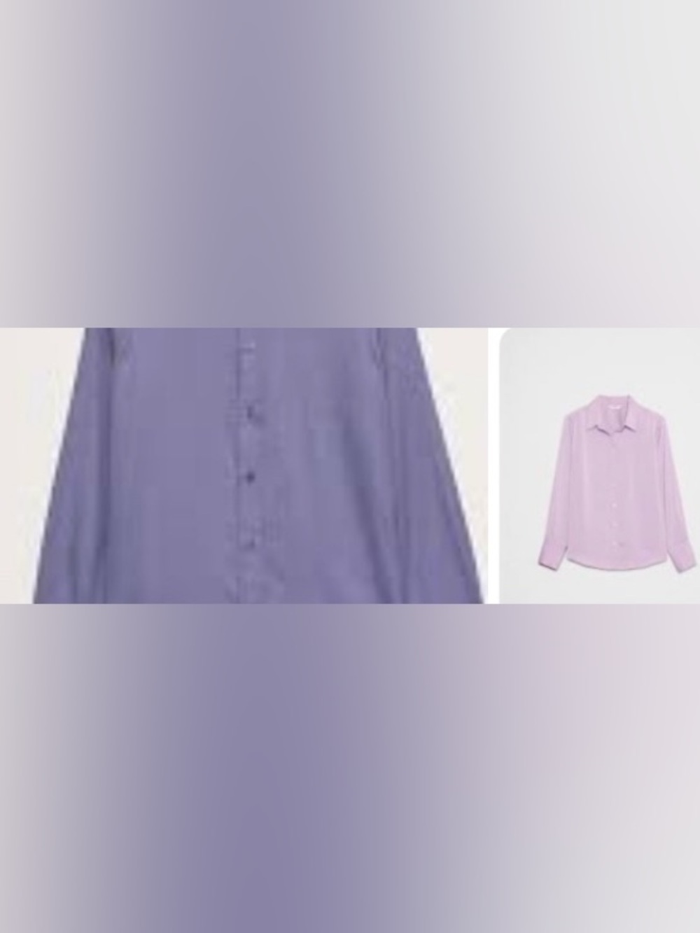 2 banana republic silky classic shirts - xxl - lavender and periwinkle - Picture 3 of 16